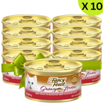 BUY 9 + 1 FERR Fancy Feast Gravy Lovers Beef Feast in Roasted Beef Flavour in Gravy Gourmet Cat Food 85g
