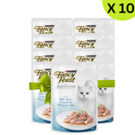 BUY 9 + 1 FREE Fancy Feast Inspirations Tuna, Courgette & Wholegrain Rice Wet Cat Food 70g