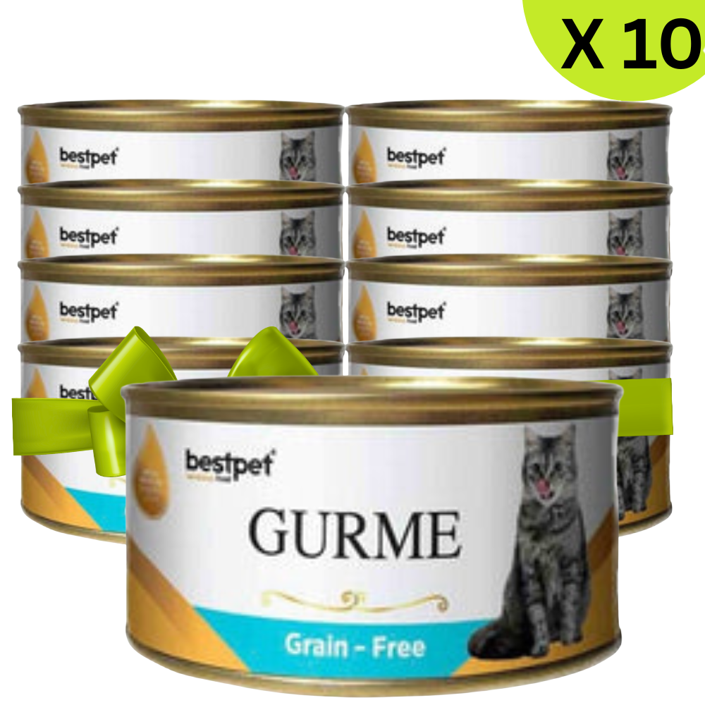 BUY 9 + 1 FREE Best Pet Gurme Adult Cat With Tuna & Anchovies 100g Petfast.shop Bestpet Bundles Cat Egypt Brand Exclude Food Wet Food petfast.shop Egypt 405.00