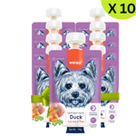 BUY 9 + 1 FREE Wanpy Tasty Meat Paste Duck with Carrot & Pea for Dogs 90 G