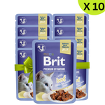 BUY 9 + 1 FREE Brit Wet Food For Adult Cat Fillets In Jelly With Beef 85 G Petfast.shop Brit Bundles Cat Exclude Food Wet Food petfast.shop Egypt 450.00