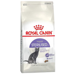 Royal Canin cat food package for sterilised cats on a white background