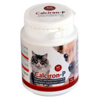 Calciron-P supplement bottle for cats on a white background