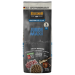 Bag of Belcando Junior Maxi dog food on a white background