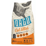 Bag of Orico cat litter with a cat's face on the packaging