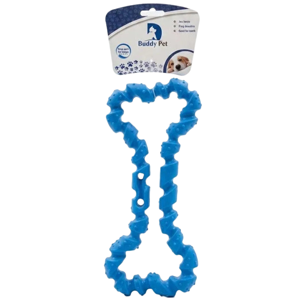 Buddy Pet Flexible Rubber Bone Toy for Dogs