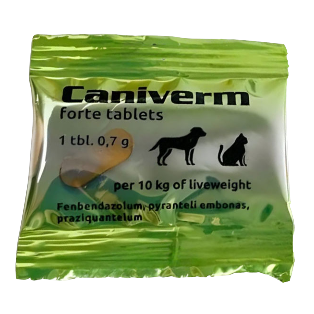 Caniverm One Tablet For Dogs & Cats Per 10Kg Of Live Weight 0,7G Petfast.shop Caniverm Dog Heartworm & Dewormers Pharmacy petfast.shop EgyptDefault Title 90.00