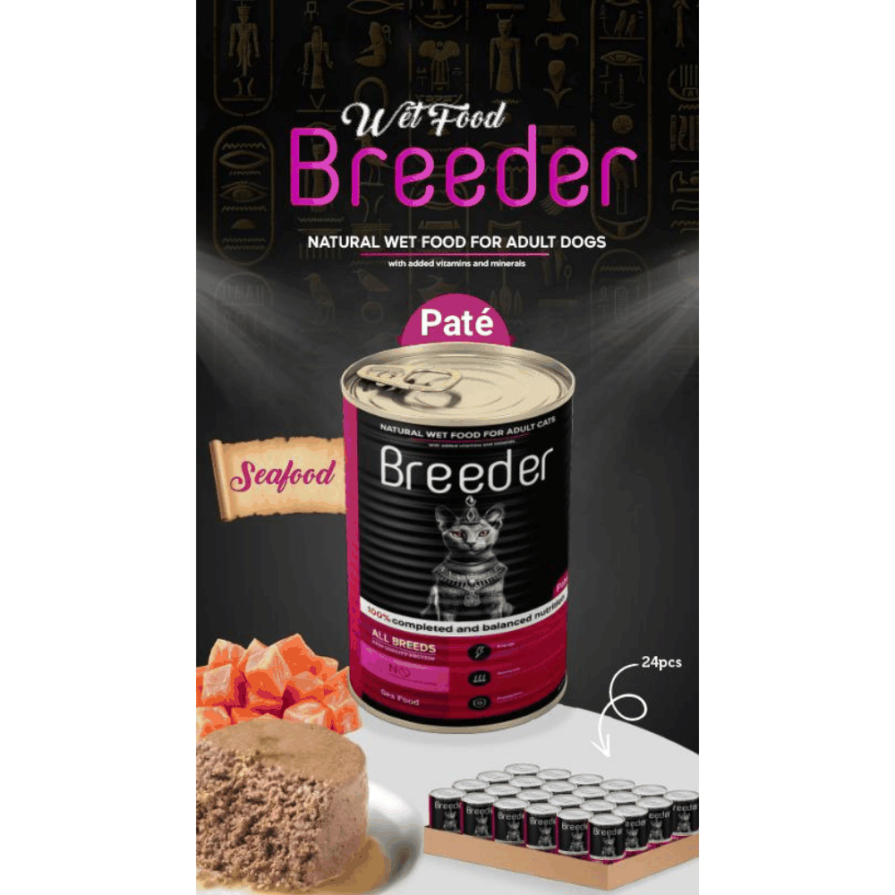 Breeder Pate Canned Food For Adult Cat Seafood 400G Petfast.shop