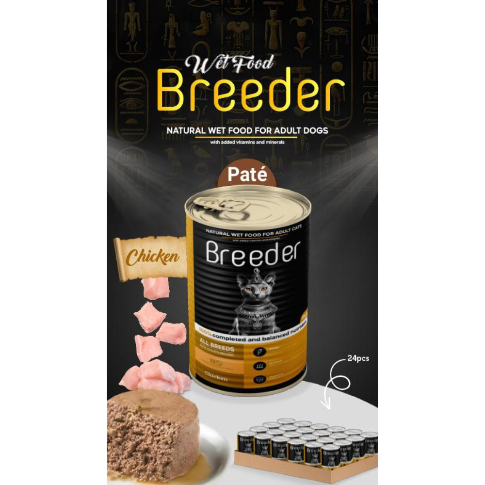 Breeder Pate Canned Food For Adult Cat Chicken 400G