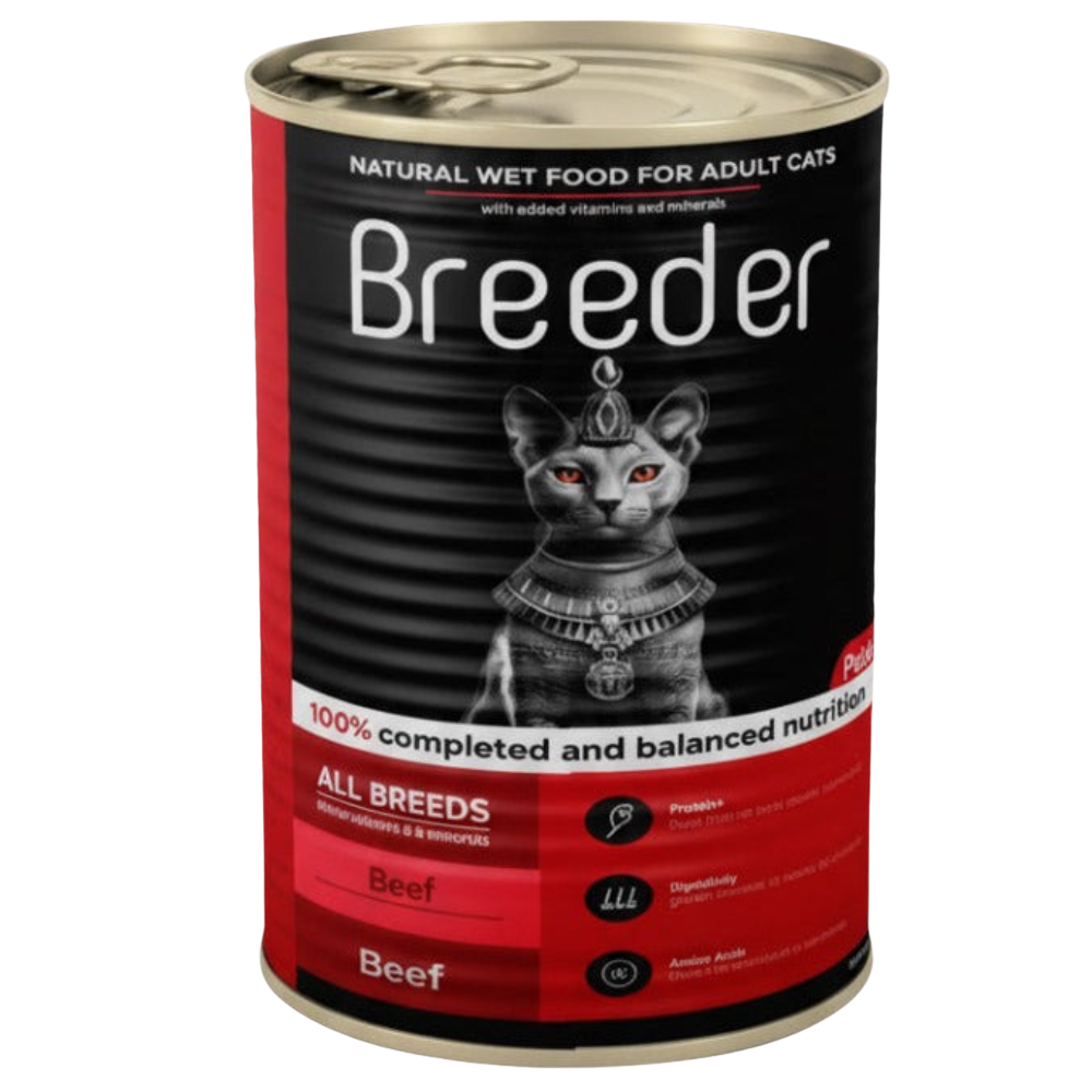 breeder pate canned food for adult cat beef 400g Petfast.shop Breeder Cat Egypt Brand Food Wet Food petfast.shop Egypt PBR3105S Default Title 50.00