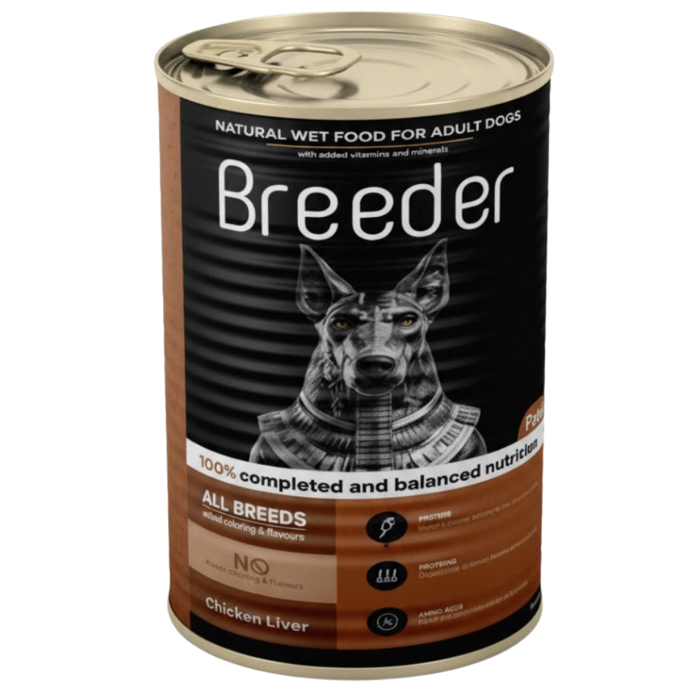 3X Breeder Wet Food For Adult Dog ( Chicken-Chicken With Beef-Chicken With Liver )400 G