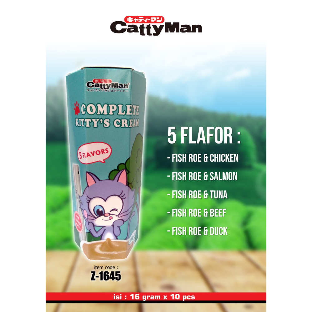 Cattyman Creamy Treat For Adult Cat 5 Flavors 16G* 10Pcs