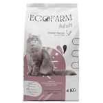 EcoFarm Adult cat food package with a cat on the label