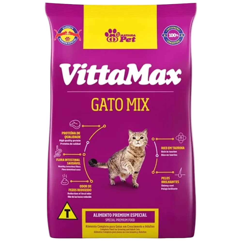 VittaMax Gato Mix cat food package on a white background