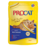 Procat cat food pouch with a cat on the label on a white background