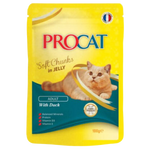 ProCat cat food pouch with a cat on the label against a white background
