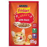 Buy 5+1 Free Friskies Duck Chunks in Gravy Wet Cat Food Pouch 85g