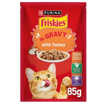Friskies Turkey Chunks in Gravy Wet Cat Food Pouch 85g Petfast.shop Friskies Best Selling Cat Food Wet Food petfast.shop Egypt PFR1954S Default Title 45.00