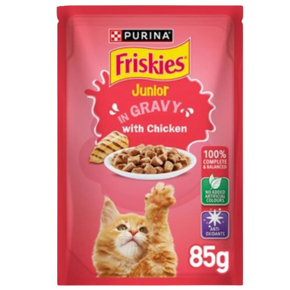 Buy 5+1 Free Friskies Kitten Chicken Chunks in Gravy Wet Cat Food Pouch 85g
