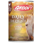 BUY 9 + 1 FREE Groovy Wet Food For Cats Daily delight chicken & liver 400g
