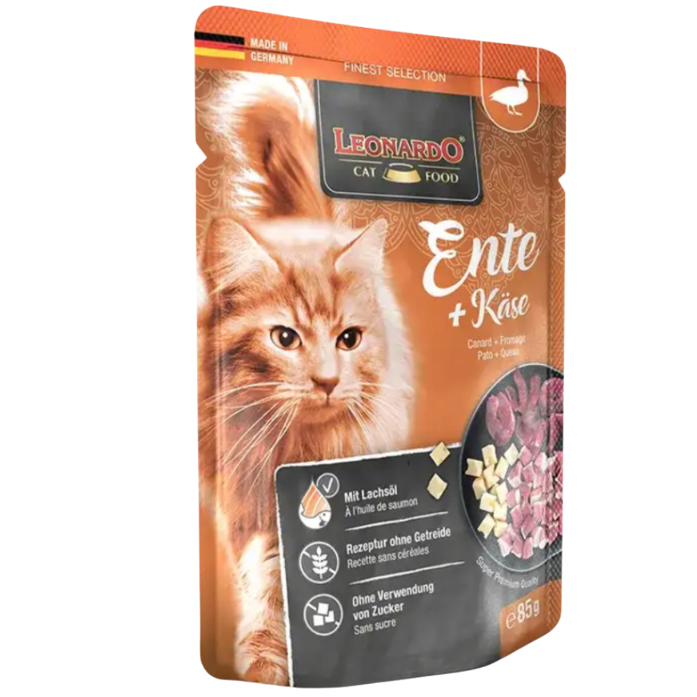 Leonardo Wet Food Adult Cat with Duck & Cheese 85 g Petfast.shop Leonardo Best Selling Cat Food Wet Food petfast.shop Egypt PLE0381S Default Title 105.00