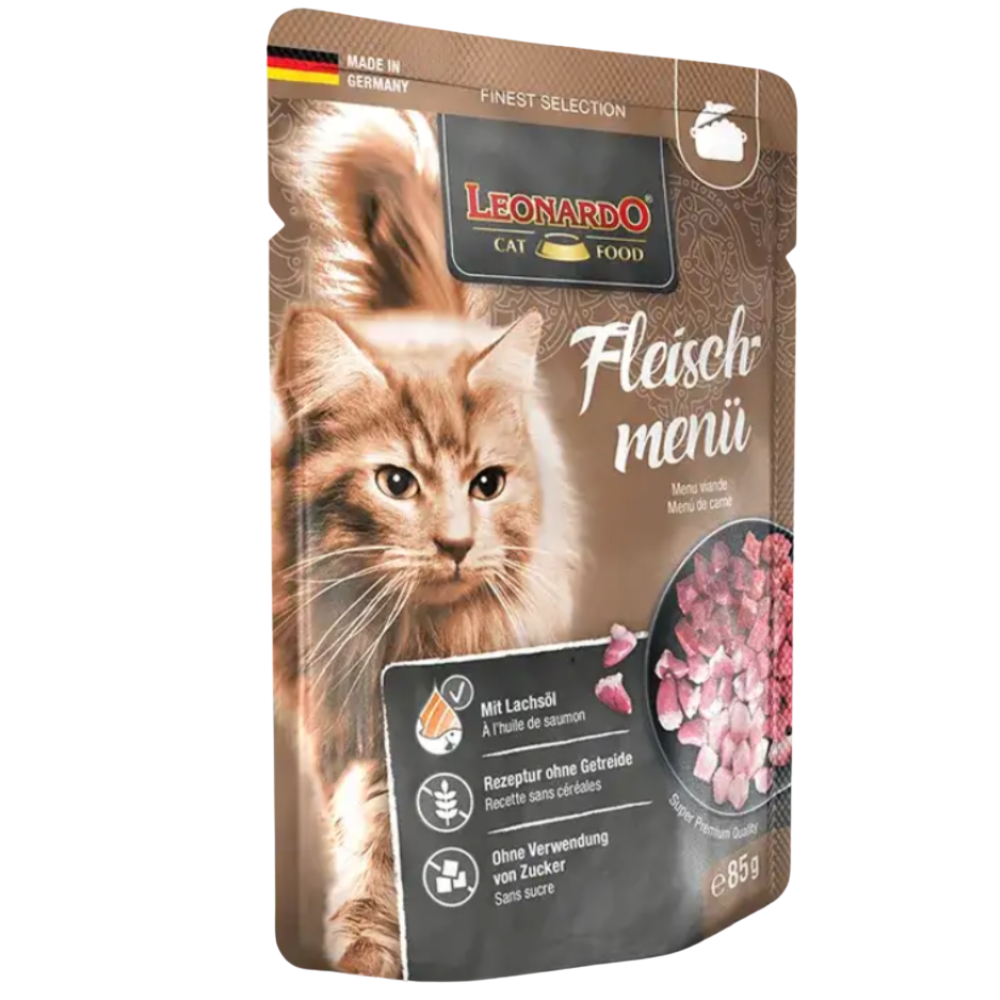 BUY 9 + 1 FREE Leonardo Wet Food Adult Cat with Meat Menu 85 g Petfast.shop Leonardo Bundles Cat Exclude Food Wet Food petfast.shop EgyptDefault Title 945.00