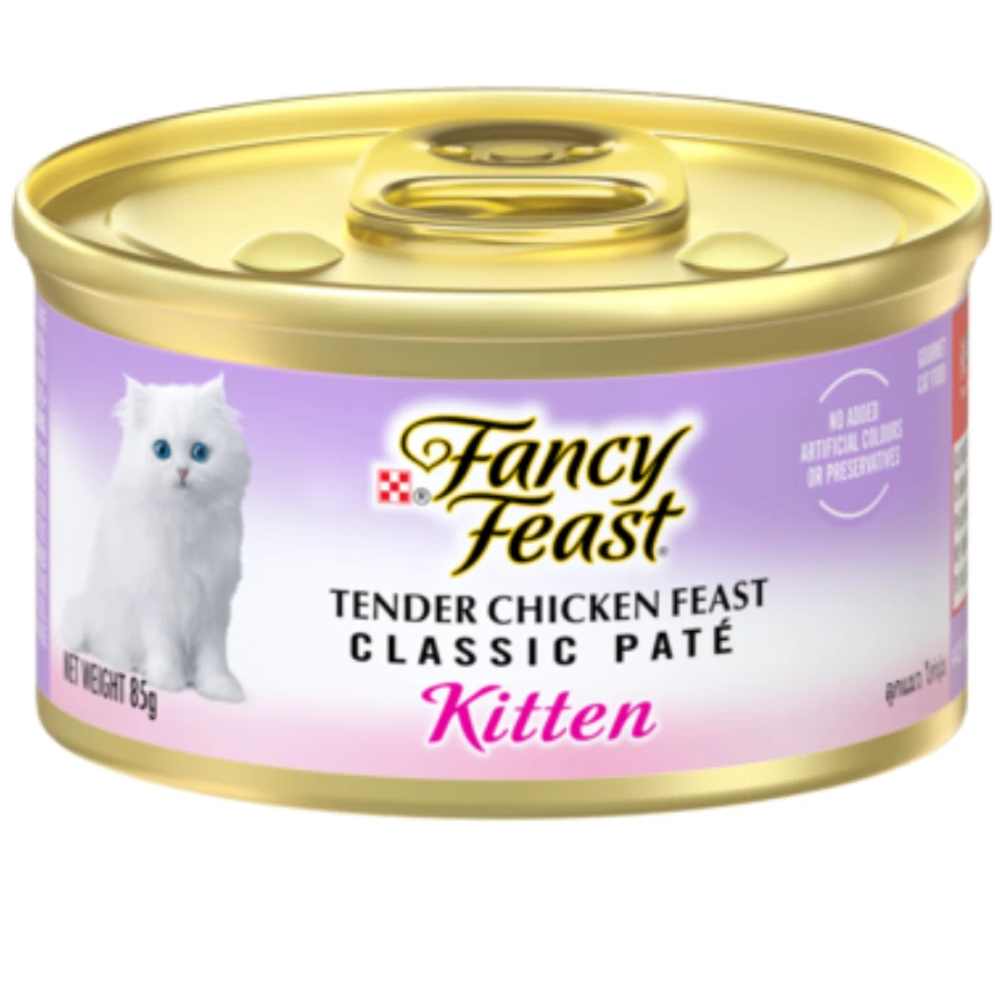 BUY 9 + 1 FERR Fancy Feast Classic Pate Kitten Tender Chicken Feast Gourmet Cat Food 85g