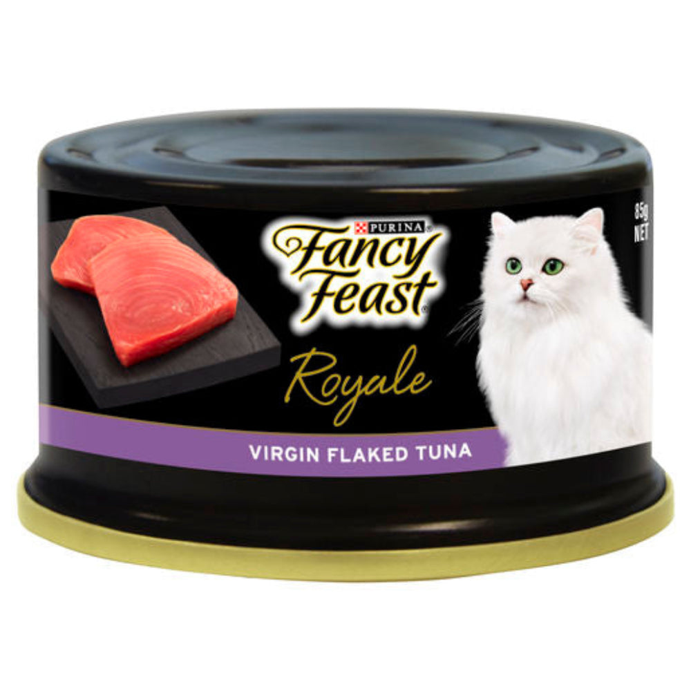 BUY 9 + 1 FERR FANCY FEAST Adult Royale Virgin Flaked Tuna Wet Cat Food 85g