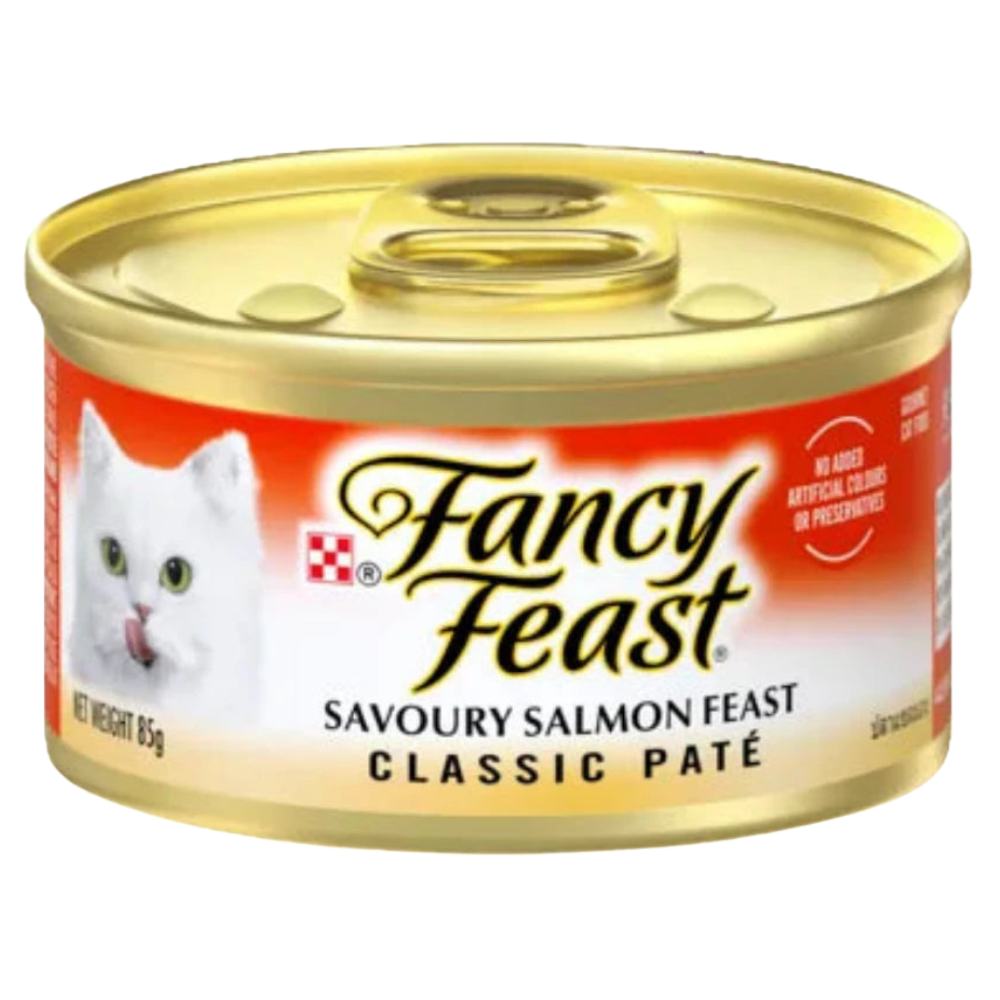 Fancy Feast Classic Pate Savoury Salmon Feast Gourmet Cat Food 85g