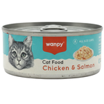 BUY 9 + 1 FREE Wanpy Can Chicken & Salmon wet cat food 95g