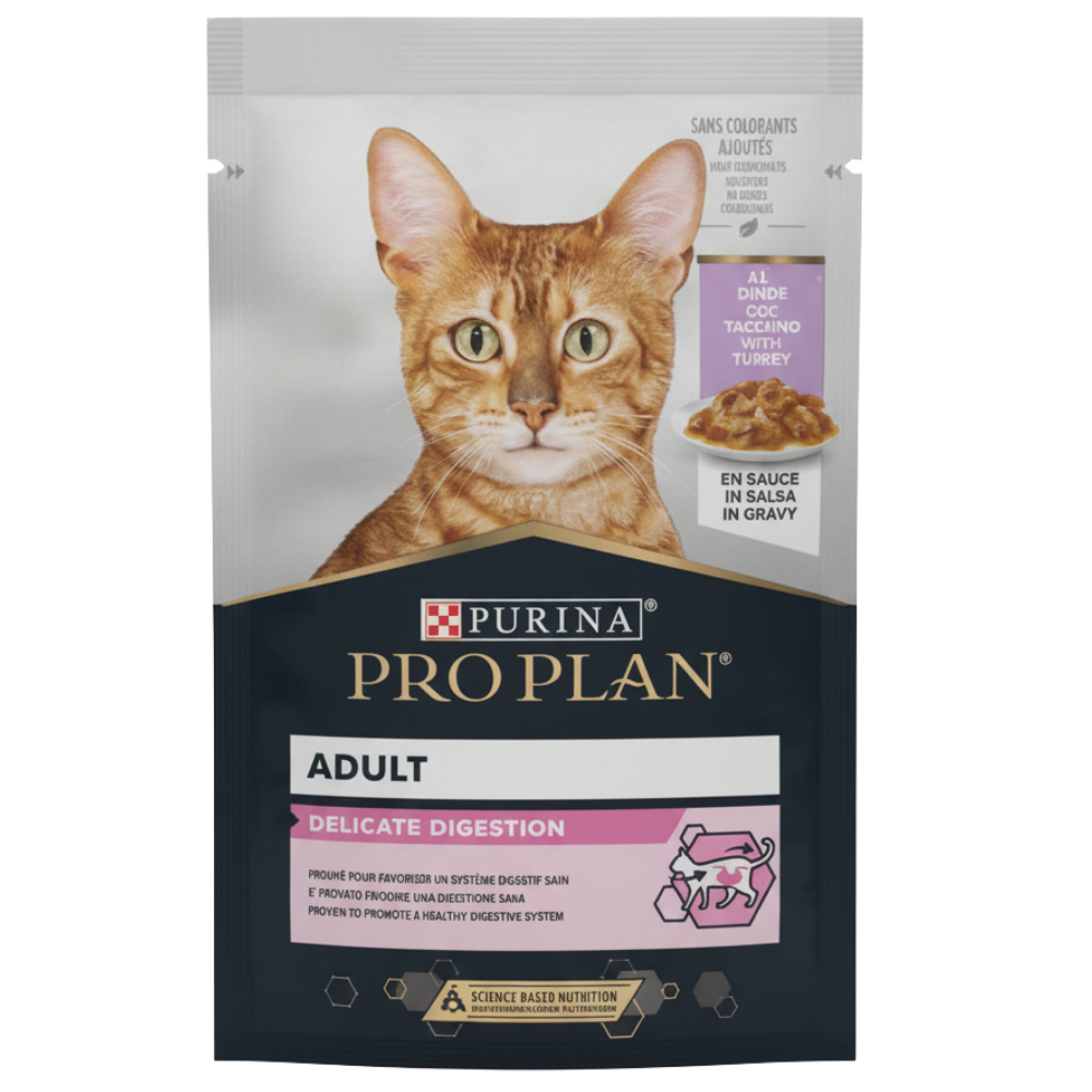 Pro Plan Nutrisavour Wet Food Delicate Digestion with Turkey in Gravy 85g Petfast.shop Pro Plan Cat Food Wet Food petfast.shop EgyptDefault Title 125.00
