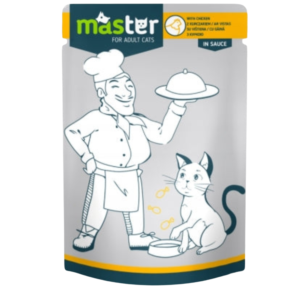 Master Wet Cat Food With Chicken In Sauce 80 G Petfast.shop Master Cat Food Wet Food petfast.shop Egypt 35.00