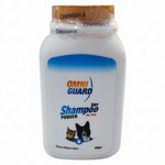Omniguard dry shampoo powder container on a white background