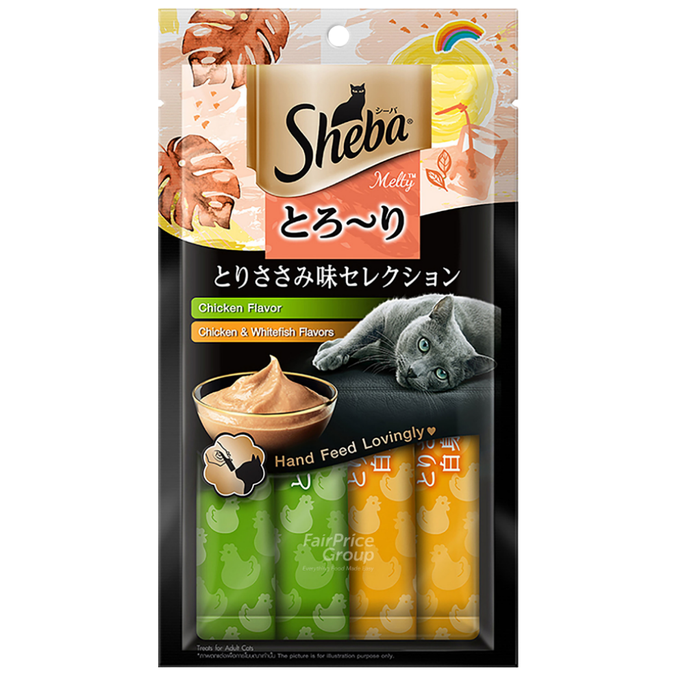 Sheba Creamy Chicken&WhiteFish Flavor 4Pcs Petfast.shop Sheba Cat Creamy Treat Exclusive Treats petfast.shop Egypt PSH4441S Default Title 210.00