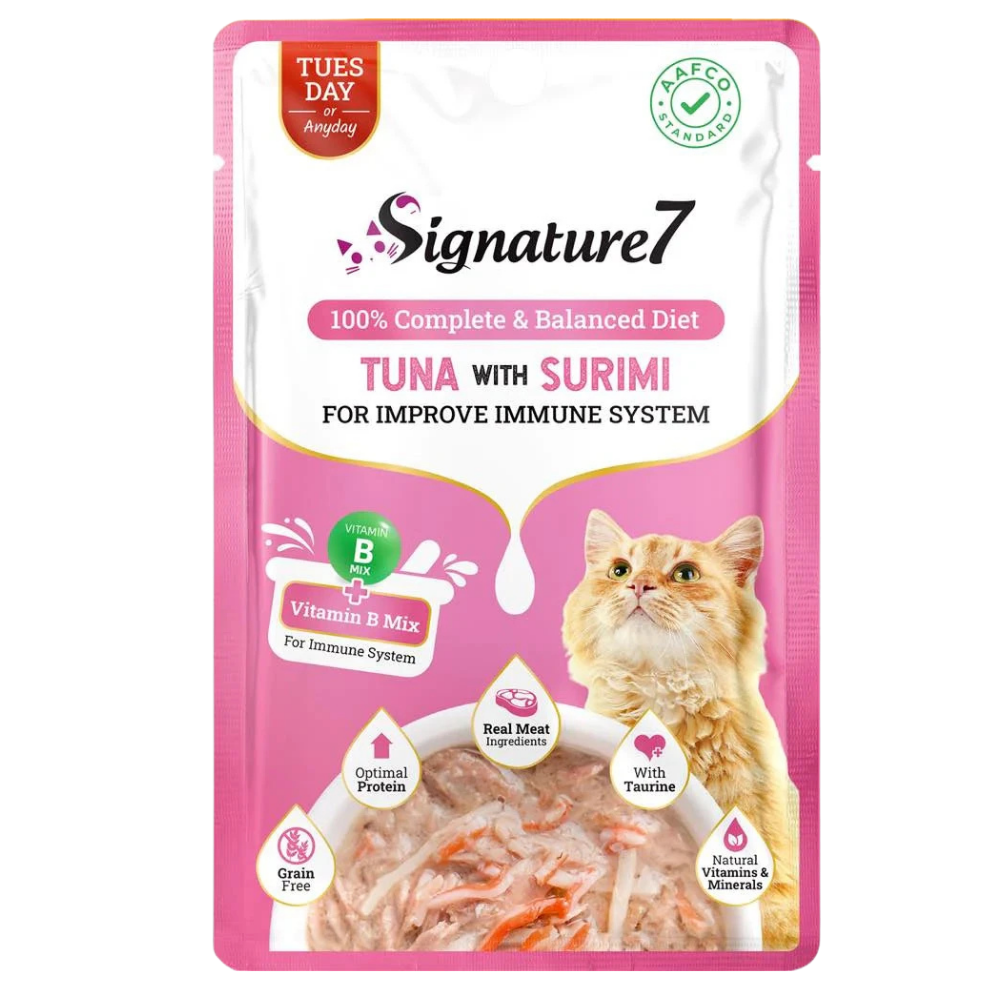 Signature7 tuna with surimi for improve immune system 50g Petfast.shop Signature7 Cat Food Wet Food petfast.shop Egypt PSI2290S Default Title 130.00