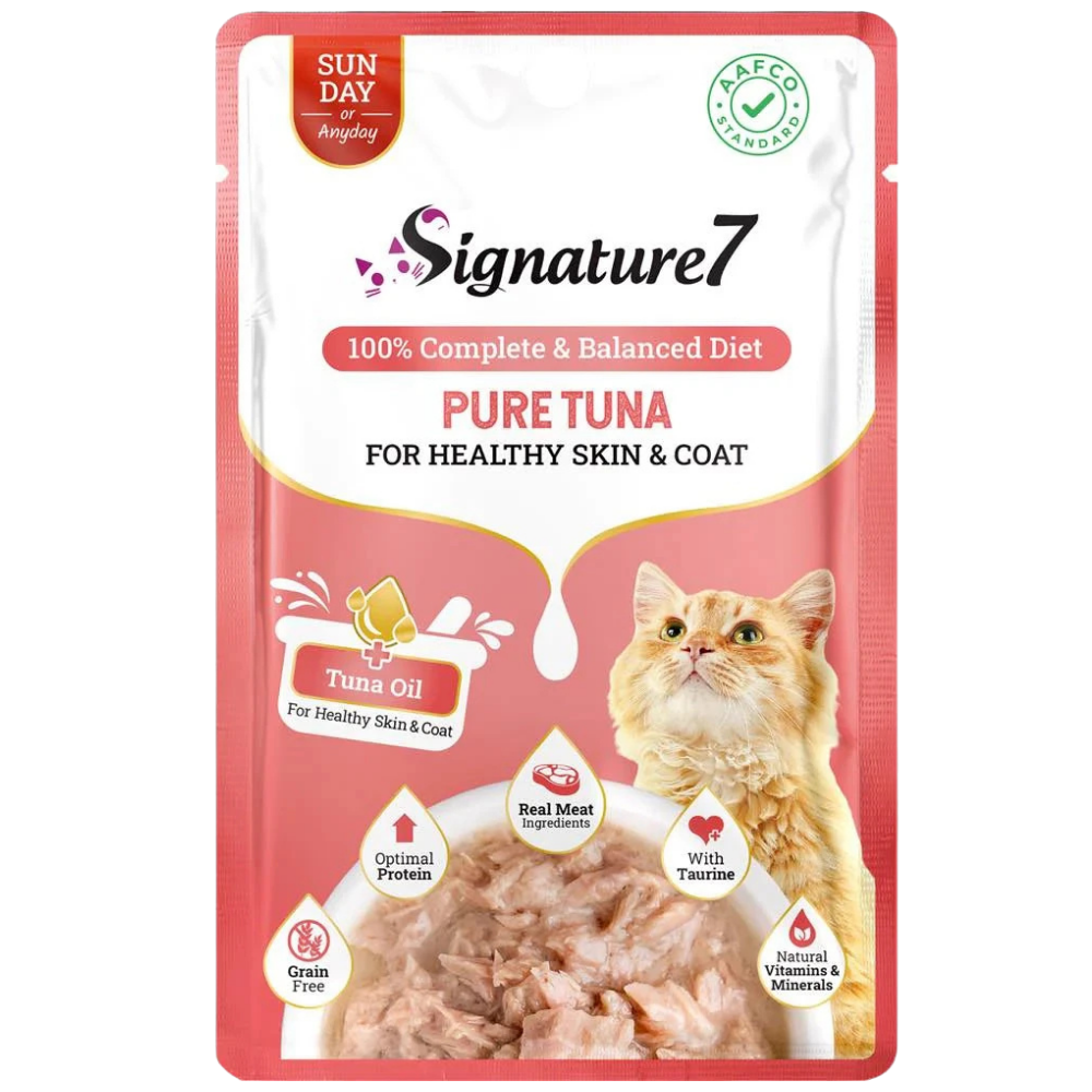 Signature7 pure tuna for healthy skin and coat 50g Petfast.shop Signature7 Cat Food Wet Food petfast.shop Egypt PSI2288S Default Title 130.00