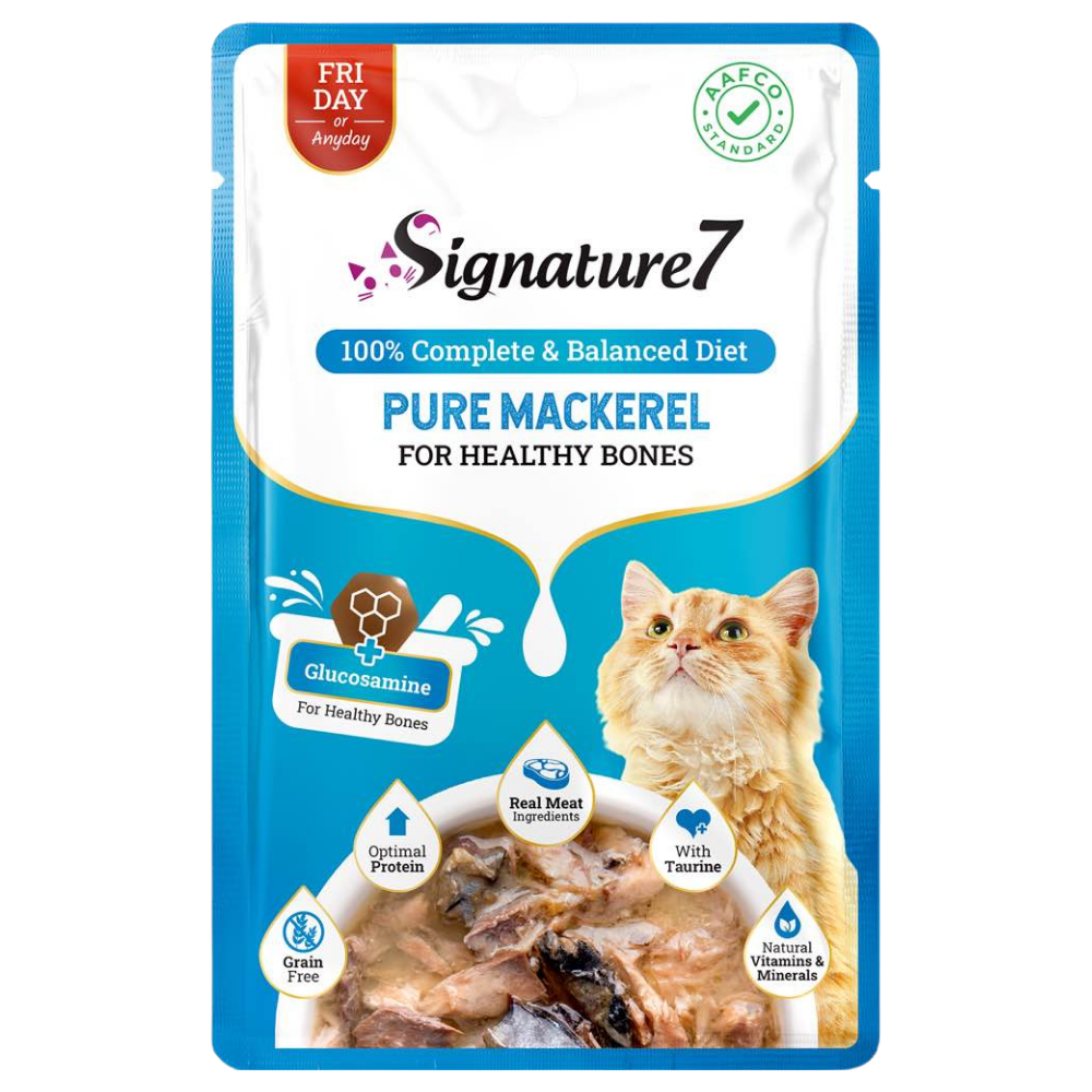 Signature7 pure mackerel for healthy bones 50g Petfast.shop Signature7 Cat Food Wet Food petfast.shop Egypt PSI2289S Default Title 130.00