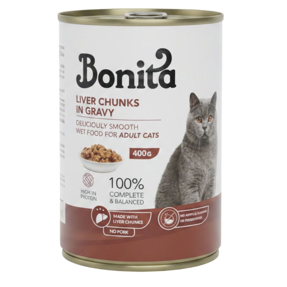 Bonita Wet Food Liver Chunks In Gravy 400 G Petfast.shop bonita Cat Food Wet Food petfast.shop Egypt PBO5963S Default Title 100.00