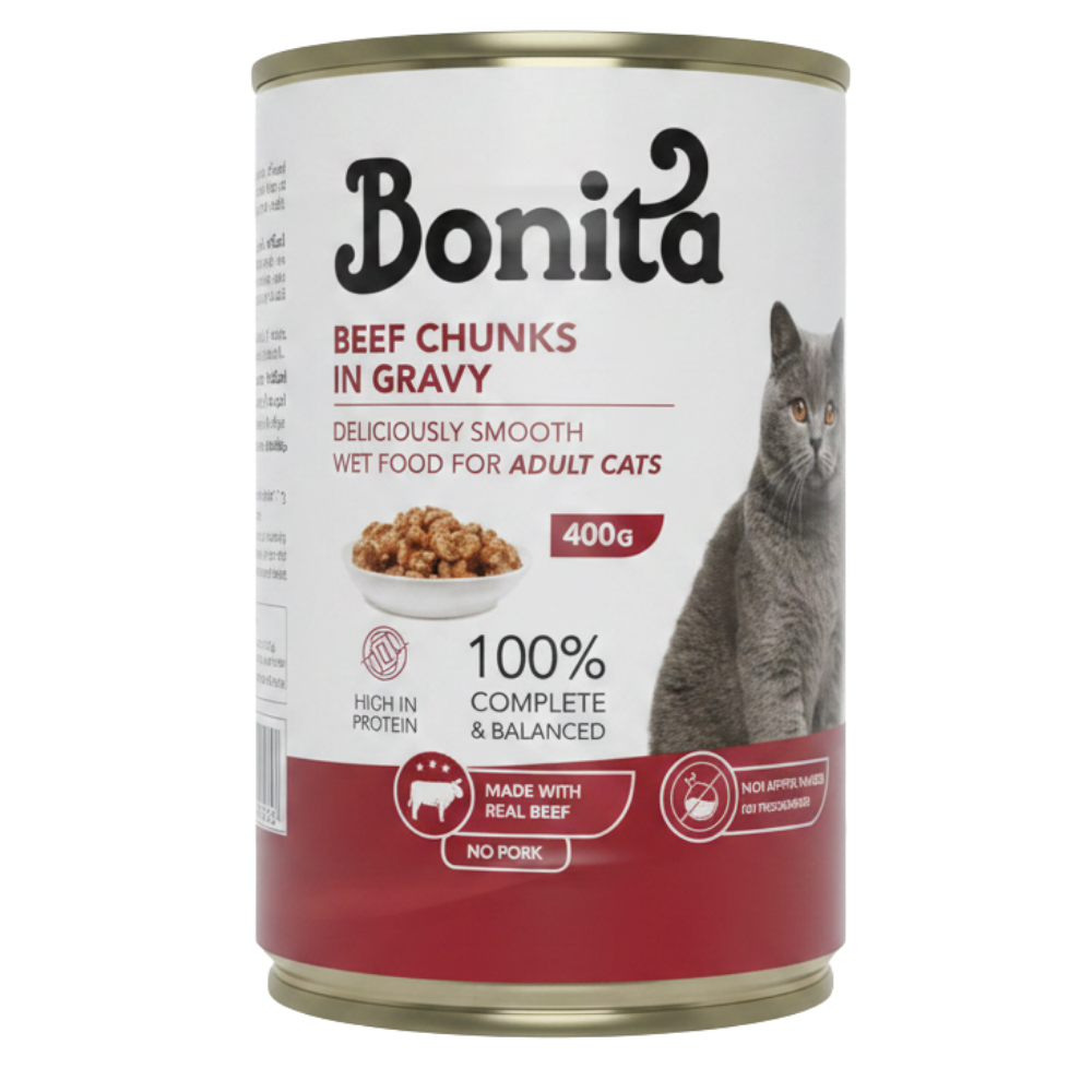 Bonita Wet Food Beef Chunks In Gravy 400 G Petfast.shop Bonita Cat Food Wet Food petfast.shop Egypt PBO5962S Default Title 100.00
