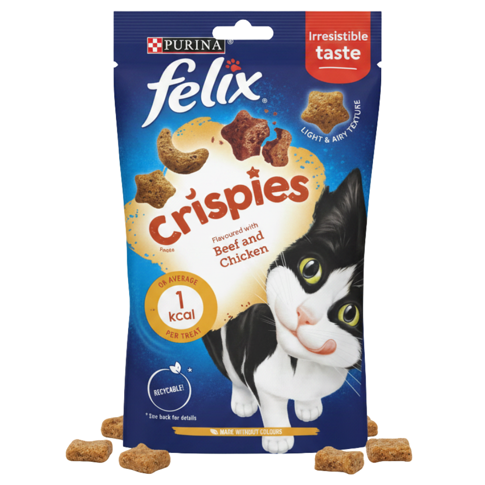 Purina Felix Cispies Treat For Cat Flavour With Beef & Chicken 45 g Petfast.shop Felix Biscuit Treat Cat Treats petfast.shop EgyptDefault Title 220.00