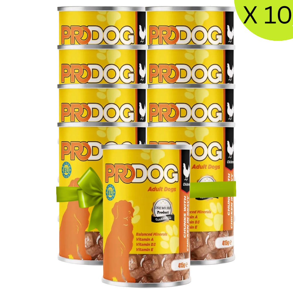 BUY 9 + 1 FREE Pro Dog Wet food For Adult Dog Chicken 415G Petfast.shop Pro Dog Bundles Dog Exclude Food Wet Food petfast.shop Egypt PBU5376S Default Title 675.00