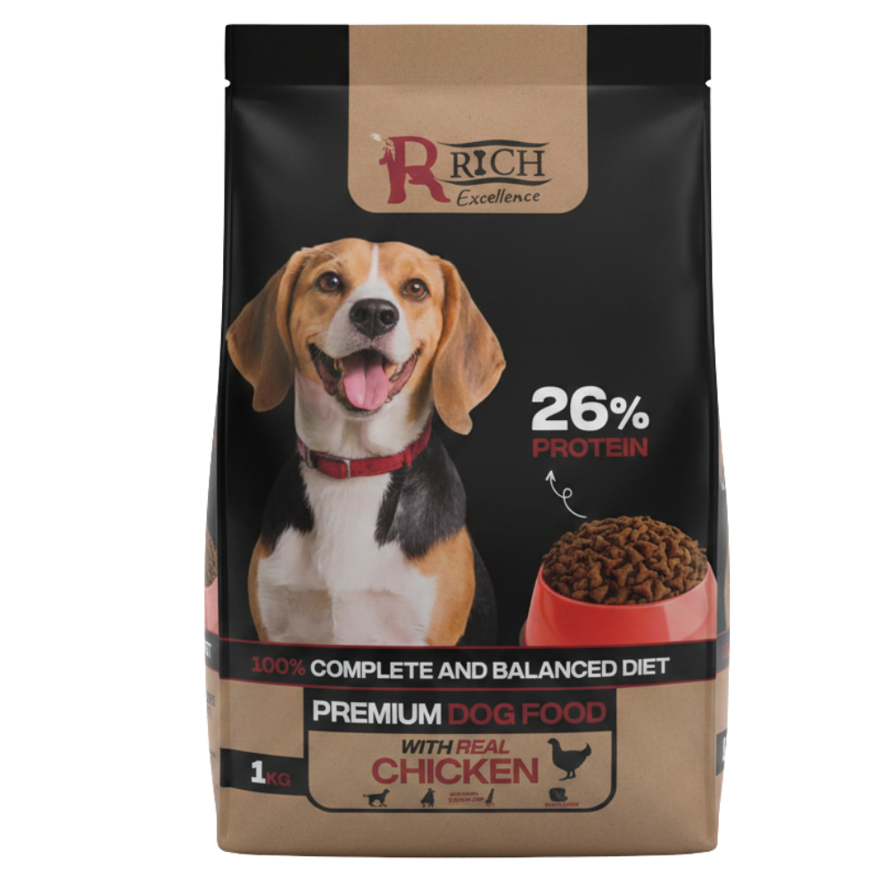 Rich Premium Dog Food With Real Chicken 1 Kg Petfast.shop Rich Dog Dry Food Egypt Brand Food petfast.shop Egypt PRI5979S Default Title 90.00