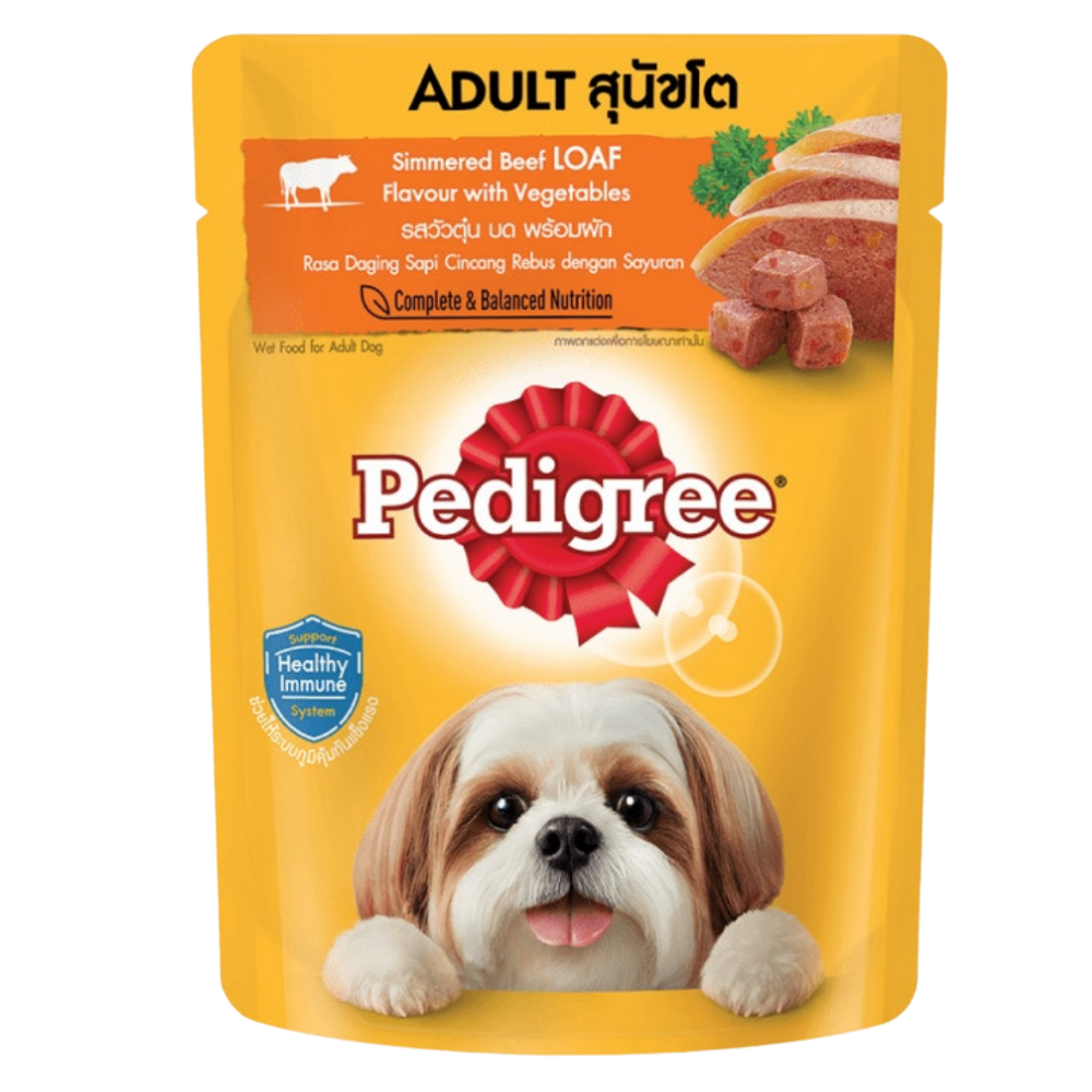 Pedigree Wet Food For Adult Dogs Beef Loaf Flavour With Vegetaables 80G Petfast.shop Pedigree Dog Exclusive Food Wet Food petfast.shop Egypt PPE4758S Default Title 220.00