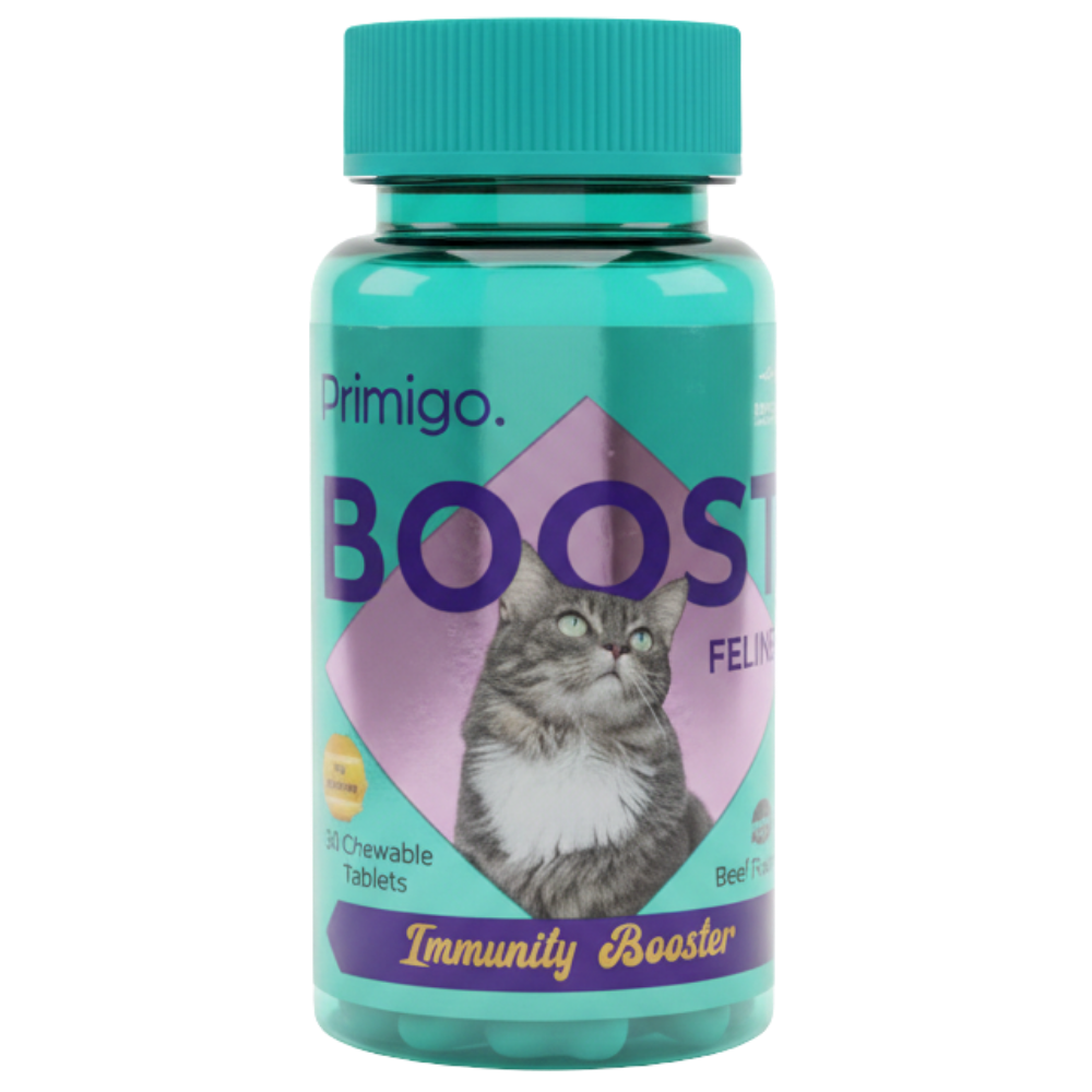 Premigo Boost Feline Cat Immunity Booster, Beef Flavored 30 Chewable Tablets