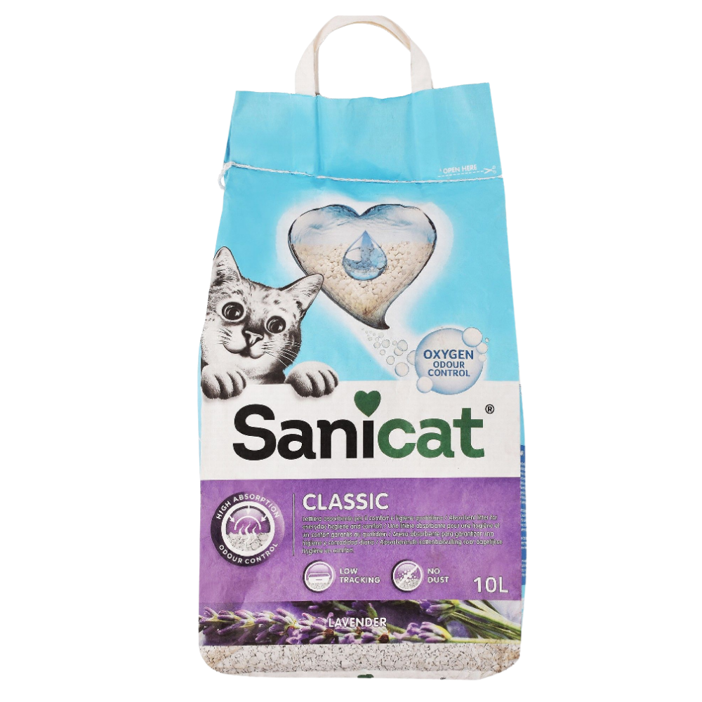 Sanicat Classic Clumping Cat Litter Lavender Scent 10 L Petfast.shop Sanicat Box & Accessories & Litter Cat Litter petfast.shop Egypt PSA0748S Default Title 375.00