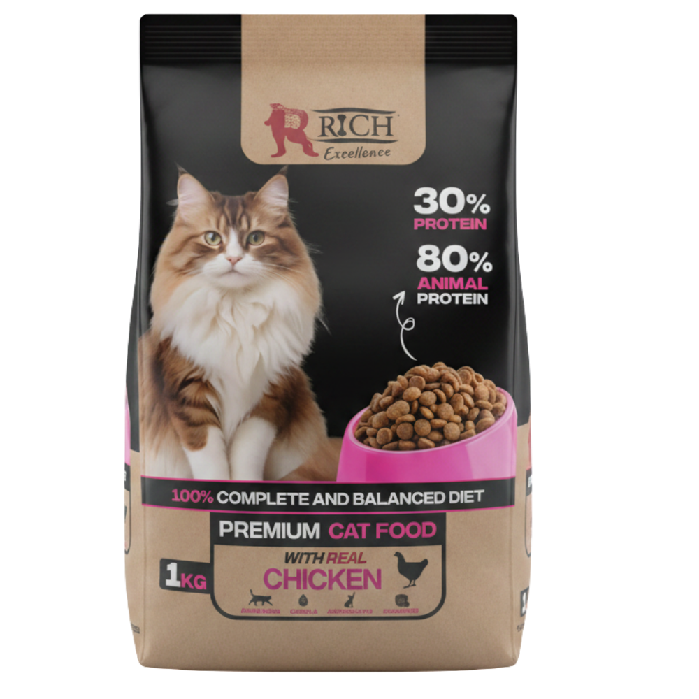 Rich Premium Cat Food With Real Chicken 1 Kg Petfast.shop Rich Cat Dry Food Egypt Brand Food petfast.shop Egypt PRI5980S Default Title 100.00