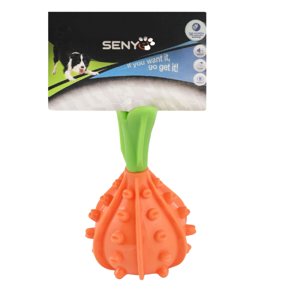 Senye Orange and Green Squeaky Ball Dog Toy Petfast.shop Senye Dog Summer Supplies Toys petfast.shop Egypt PSE0764S orange 100.00