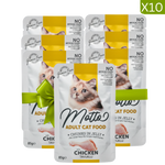 Buy 9 + 1 FREE Motto Pouch Adult Cat Food Chicken 85g Petfast.shop Motto Bundles Cat Exclude Food Wet Food petfast.shop Egypt 585.00