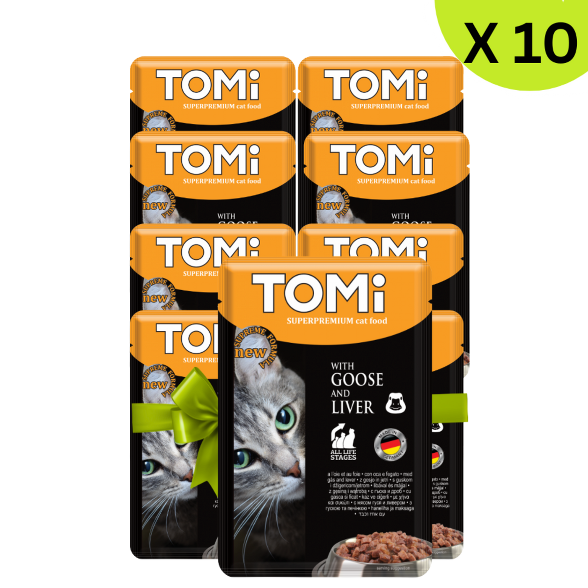 BUY 9 + 1 FREE Tomi with Goose & Liver Cat Wetfood (100G) Petfast.shop Tomi Bundles Cat Exclude Food Wet Food petfast.shop EgyptDefault Title 495.00
