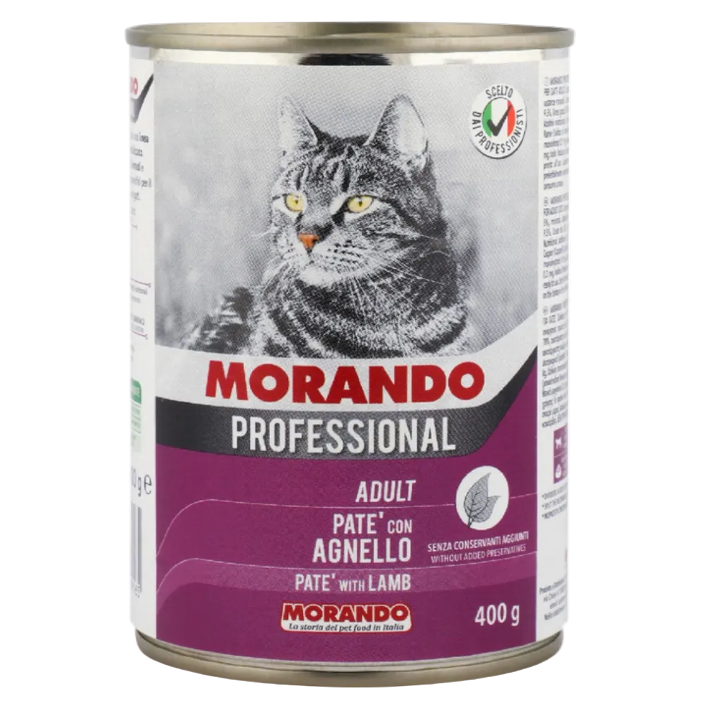 Morando Professional Wet Food Pate For Adult Cats Lamb 400G Petfast.shop Morando Cat Food Wet Food petfast.shop Egypt PMO4855S Default Title 80.00